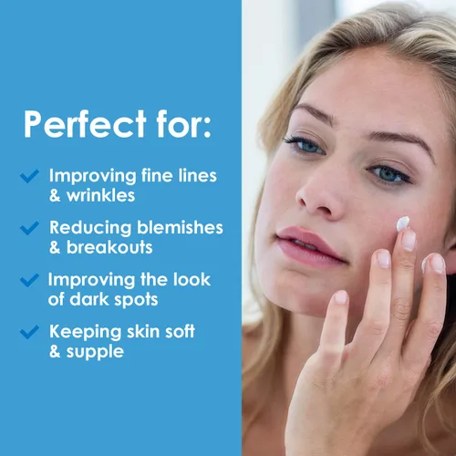 Vista 3 de Crema de retinol para la cara, la mejor crema hidratante de piel para cara y cuello, ayuda con la piel seca, firmeza y tono de piel Fabricado