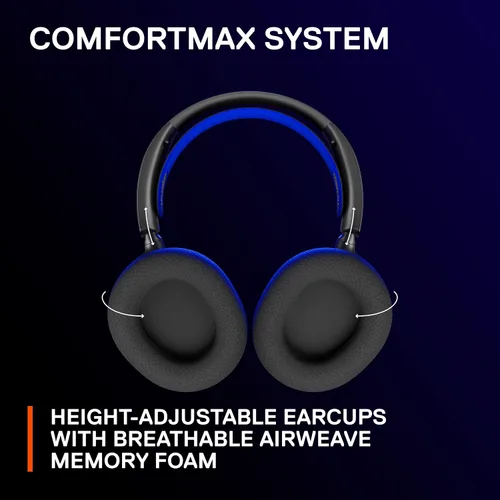 Vista 9 de SteelSeries Arctis Nova 7P Auriculares inalámbricos multiplataforma para juegos, controladores magnéticos de neodimio, 2.4 GHz + Bluetooth, batería