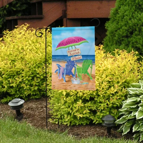 Vista 3 de Briarwood Lane Bandera de jardín de 12 x 18 para playa al aire libre, verano, bandera de jardín para exteriores