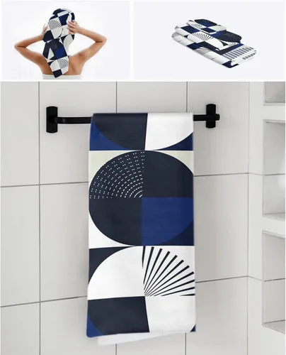 Vista 7 de Juego de toallas de baño de siglo medio para baño, toallas de lujo, regalos para mujeres, secado rápido, playa, cocina, mano, cabello, cara, yoga