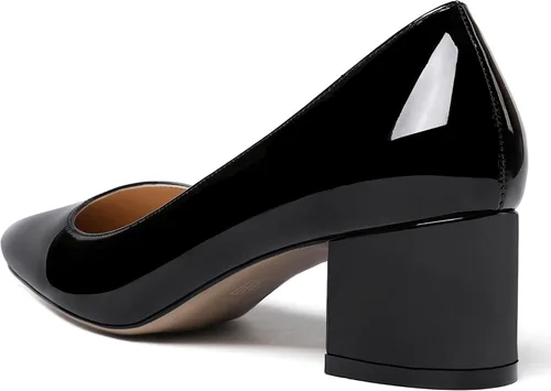 Vista 7 de WAYDERNS Zapatos de tacón bajo y grueso para mujer, con puntera puntiaguda, zapatos de vestir de oficina y corte de 2 pulgadas