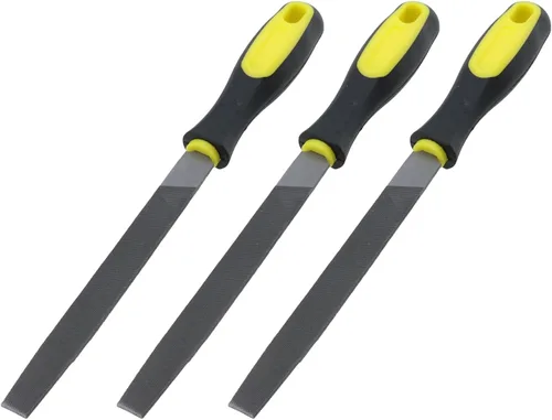 Vista 9 de Lima plana de 6 pulgadas de longitud, lima de mano de acero de alto carbono con mango ergonómico para remover, refinar, dar forma y raspar proyectos