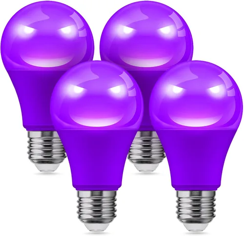 Vista 10 de L LOHAS LED Bombillas LED, Bombilla de Luz Ámbar para Ayuda del Sueño, A19 9W (Equivalente a 60 Vatios), Bloqueo de Luz Azul, Bombillas Regulables