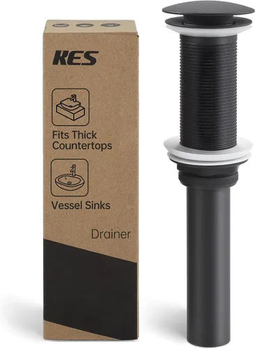 Vista 25 de KES S2008D-BZ - Desagüe para fregadero sin desbordamiento para baño, conjunto de tapón de drenaje emergente para fregadero de recipiente de 1.6 a