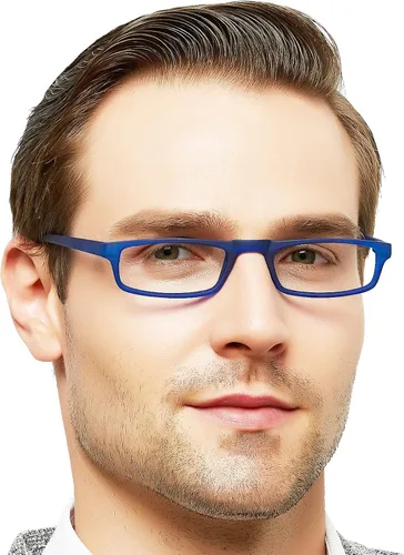 Vista 2 de OCCI CHIARI Gafas de lectura para mujer TR90 lector para hombres 1.0 1.25 1.5 1.75 2.0 2.25 2.5 2.75 3.0 3.5 4.0 5.0 6.0 (azul, 100)