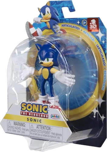 Vista 8 de Sonic The Hedgehog Figura de acción de 2.5 pulgadas, juguete coleccionable de Sonic moderno