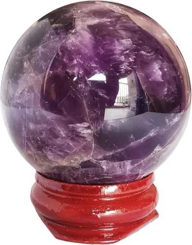 Vista 22 de Escultura de esfera de adivinación de cristal curativo de labradorita negra de 1.575 pulgadas, bola de piedras preciosas, colección decorativa