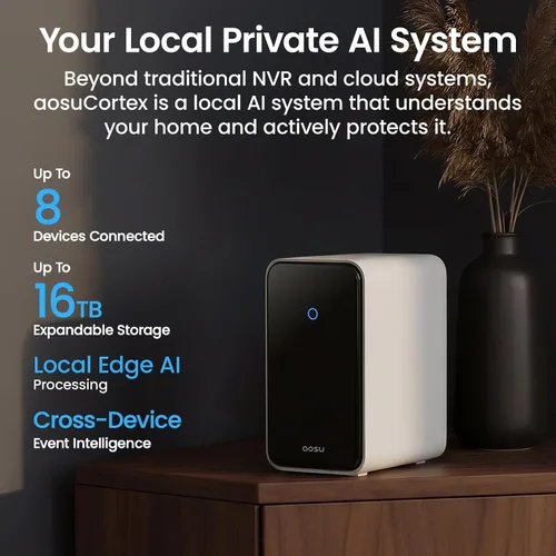 Vista 4 de aosu Total-Watch Classic AI Suite, cámara de seguridad solar 3K