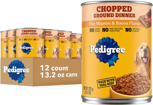Vista 15 de Pedigree - Alimento húmedo para perros picado, carne de res, 13.2 onzas, 12 unidades 36 vitamins, minerals & amino acids, 30%+ water for