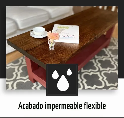 Vista 3 de Real Milk Paint, Aceite Dark Tung para acabado de madera, tablas de cortar, muebles de exterior, bloques de carnicero, pisos de madera, grado