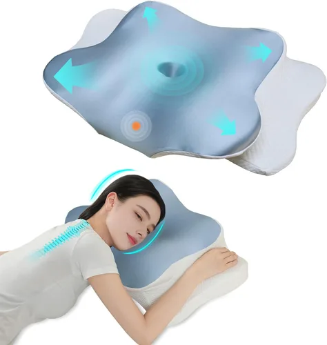Vista 6 de Almohada cervical para el cuello, almohada cervical para aliviar el dolor de cuello, almohada cervical - Soporte de cuello y hombro, funda lavable
