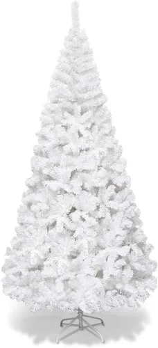 Vista 13 de GOFLAME Árbol de Navidad artificial de 4 pies con soporte de metal plegable