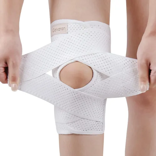 Vista 8 de Galvaran Rodillera con estabilizadores laterales para dolor de rodilla por desgarro meniscal, ACL, MCL, artritis, recuperación de lesiones, soporte