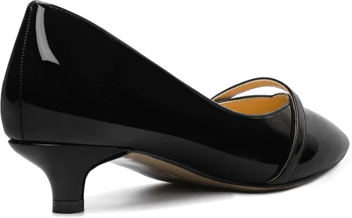 Vista 5 de ROSERWISH Vestido de noche para mujer, sin cordones, con puntera puntiaguda, patente, tacón bajo, zapatos de tacón bajo de 1.5 pulgadas