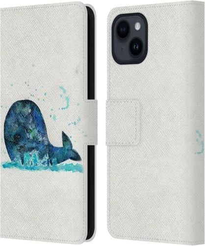 Vista 8 de Head Case Designs Officially Licensed Wyanne Blue Watercolour Bear Animals 2 Leather Wallet Case Compatible with Apple iPhone 15