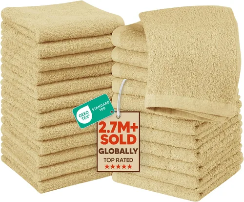 Vista 44 de Utopia Towels Juego de 12 paños de algodón – 100% algodón hilado en anillo, paños de franela de alta calidad, altamente absorbentes y suaves al