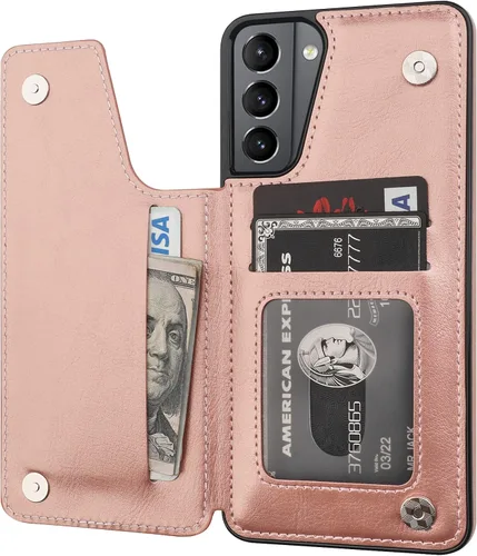 Vista 90 de ONETOP - Funda tipo cartera para Samsung Galaxy S22 con tarjetero, color negro Kickstand,ID/Cash Holder,Case Wallet with Card Slots,Double