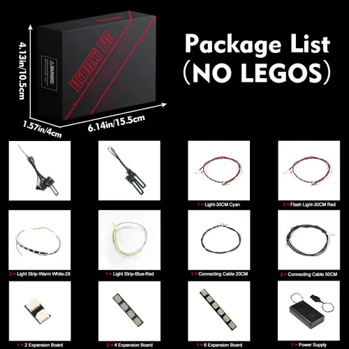 Vista 5 de Brickshine Iluminación LED compatible con LEGO NASA Artemis Space Launch System 10341, kit de luz compatible con LEGO 10341, dando luz al modelo,