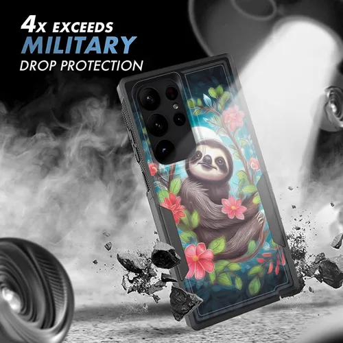 Vista 323 de Funda para Galaxy A14 5G, resistente de doble capa híbrida de policarbonato duro, goma suave, a prueba de golpes, funda protectora resistente