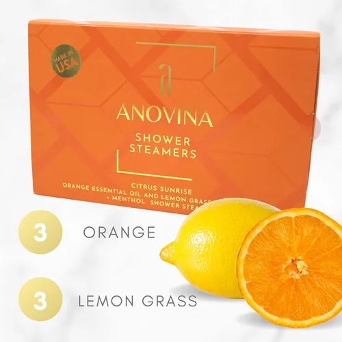 Vista 5 de Anovina Vaporizadores de ducha de cítricos 6XL, hechos en Estados Unidos, vaporizadores de ducha de aromaterapia para una experiencia similar al