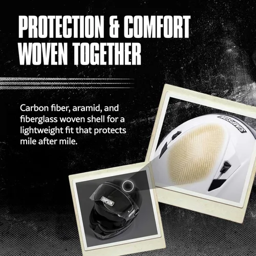 Vista 4 de Simpson Mod Bandit Modular Motorcycle Helmet - DOT & ECE Certified - Flip Front, Comms Ready, Internal Sun Shield and External Clear Face Shield