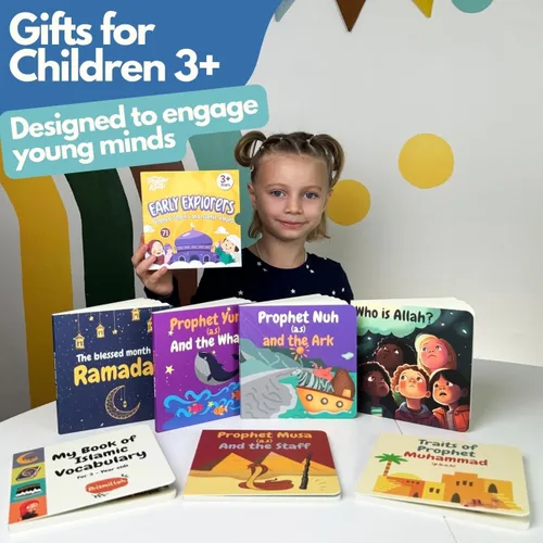 Vista 6 de Pidoko Kids Libros islámicos para niños - Juego de 7 - Historias de profetas, Ramadán, vocabulario islámico y más - para niños de más de 3 años