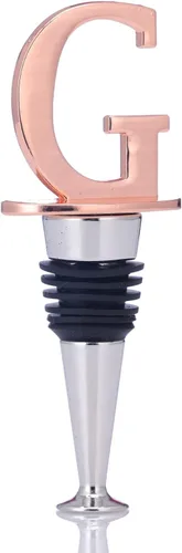 Vista 14 de Tapones de vino, tapones reutilizables para botellas de vino, chapado en oro rosa, tapón de vino con letra, regalo perfecto para vino, amplio uso