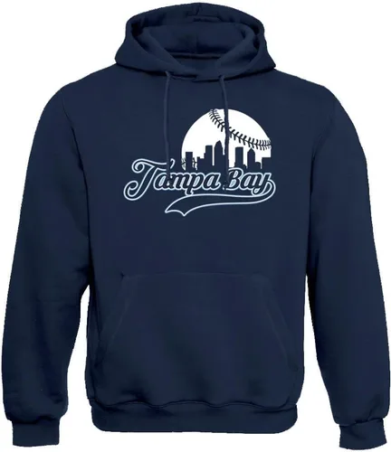 Vista 24 de Xtreme Apparrel Cityscape Skyline - Sudadera con capucha para hombre para fanáticos del béisbol