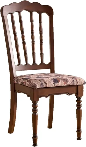 Vista 19 de Wooden Dining Chairs Set of 4 Upholstered Kitchen Chair with Slatted Backrest, Classic Armless Dining Chair for Restaurants/Kitchens(Fabric Cushion