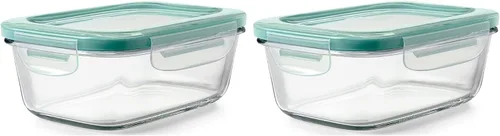 Vista 12 de OXO Good Grips Smart Seal - Recipiente hermético de vidrio para alimentos, 1.6 tazas, rectangular