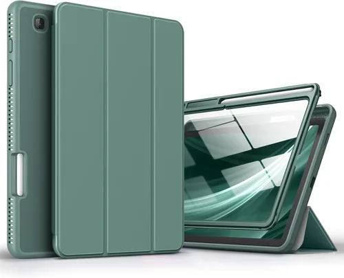 Vista 8 de SURITCH Funda de cuero para Samsung Galaxy Tab S6 Lite de 10.4 pulgadas 2024/2022/2020, protector de pantalla integrado, ajuste delgado, cubierta