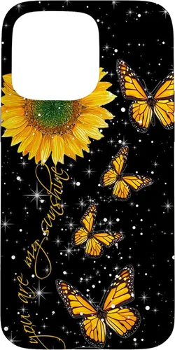 Vista 31 de You are My Sunshine Vintage Sunflower and Monarch Butterfly Case for iPhone 17