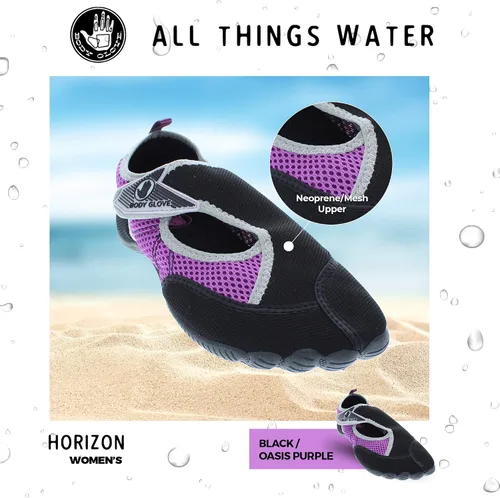 Vista 3 de Body Glove Zapatos de agua para mujer lago aeróbicos natación deportes acuáticos playa zapatos de agua para mujer zapatos acuáticos negros y azul