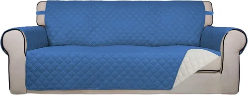 Vista 93 de PureFit - Funda de sofá acolchada reversible, protector de muebles impermeable, funda de sofá lavable con espuma antideslizante y correas elásticas