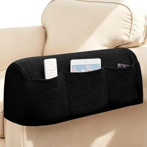 Vista 41 de SUBRTEX Juego de 2 fundas elásticas para brazos de sofá, fundas a cuadros para brazos de sofá, fundas antideslizantes para reposabrazos