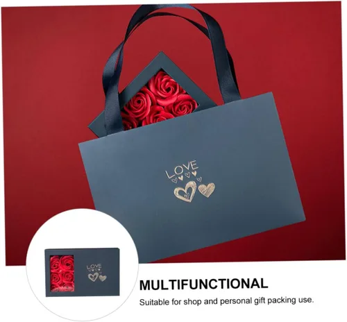 Vista 2 de 1 Unidades Caja de jabón flor colgante de flor de acrílico joyería de flor roja broche de rosa inmortal esponja portátil bolsa de joyería especial