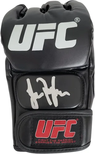 Vista 3 de Joe Pyfer firmó UFC Glove MMA COA Prueba exacta Artista marcial mixto autografiado.