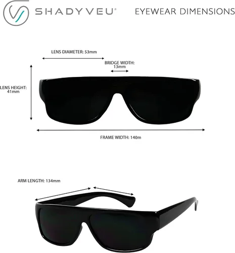 Vista 6 de ShadyVEU - Gafas de sol rectangulares súper negras, 100% protección UV, lente oscura, parte superior plana vintage, OG Eazy E, Negro