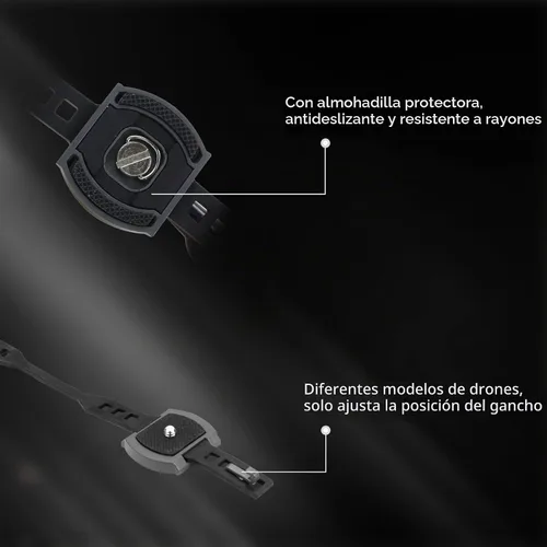 Vista 4 de Hanatora Soporte de montaje de expansión de cámara con adaptador para DJI Mini/Mavic Drone, accesorios de soporte de conector de cámaras deportivas