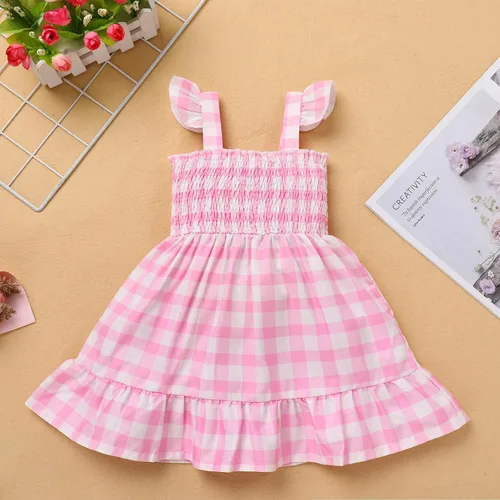 Vista 6 de Vestido vintage para niñas pequeñas, a cuadros, cuello halter, acampanado, vestido retro de cóctel, vestido de noche, disfraces de graduación