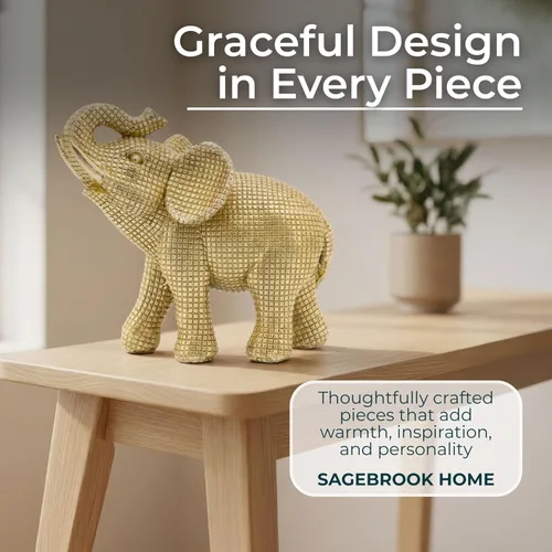 Vista 6 de Figura decorativa de elefante de resina para decoración del hogar y el baño, estatua de adorno para escritorio de oficina, sala de estar