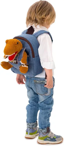 Vista 8 de Naturally KIDS Mochila de dinosaurio pequeña y mini juego de juguetes de peluche de dinosaurio
