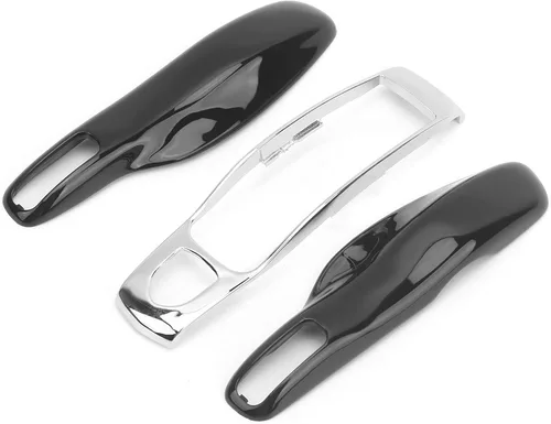 Vista 4 de Fydun Key Case Cove - Funda protectora para llave de automóvil 911 (negro horneado + carcasa plateada)