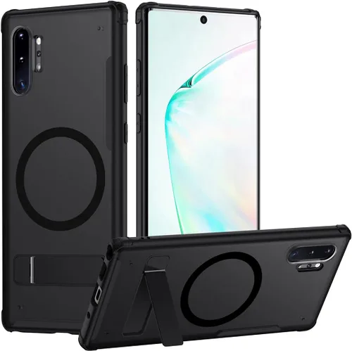 Vista 14 de TIANNIUKE Funda magnética para Samsung Galaxy Note 10 Plus, translúcida mate antihuellas, compatible con MagSafe, ajuste delgado, a prueba de Negro