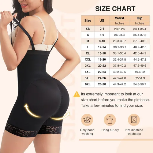 Vista 2 de FeelinGirl Fajas colombianas moldeadoras para mujer con control de abdomen faja moldeadora de glúteos y busto abierto moldeadora de muslos más