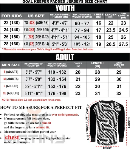 Vista 3 de Camiseta de portero acolchada en el pecho para adultosniños, codo de fútbol acolchado para jóvenesadultos, tallas de manga larga