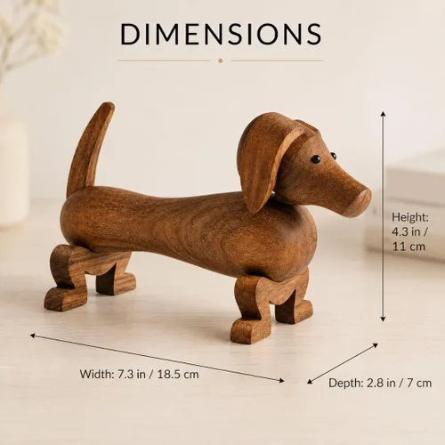 Vista 3 de Kay Bojesen Figura de perro Nogal FSC engrasado 7.25 pulgadas