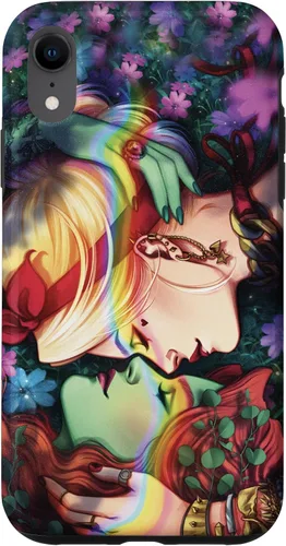 Vista 24 de iPhone 16 DC Comics Pride Harley Quinn & Poison Ivy Nose Touch Case