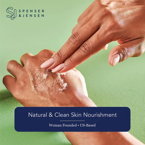 Vista 7 de Spenser & Jensen Exfoliante de azúcar de lavanda y manzanilla, exfoliante corporal hidratante y renovador para una piel suave, tersa y sedosa