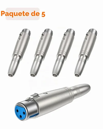 Vista 8 de XLR 3 Pin hembra a 1/4" 6.35mm hembra adaptador de enchufe 1/4 pulgadas TRS XLR Hembra